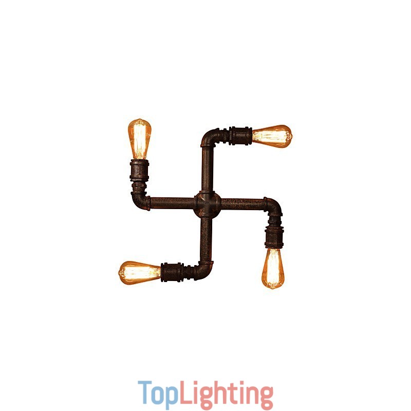 Retro Bar Iron Wall Sconces Mini Style Rustic Lodge Metal