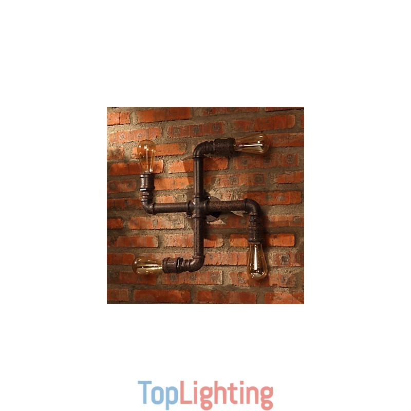 Retro Bar Iron Wall Sconces Mini Style Rustic Lodge Metal