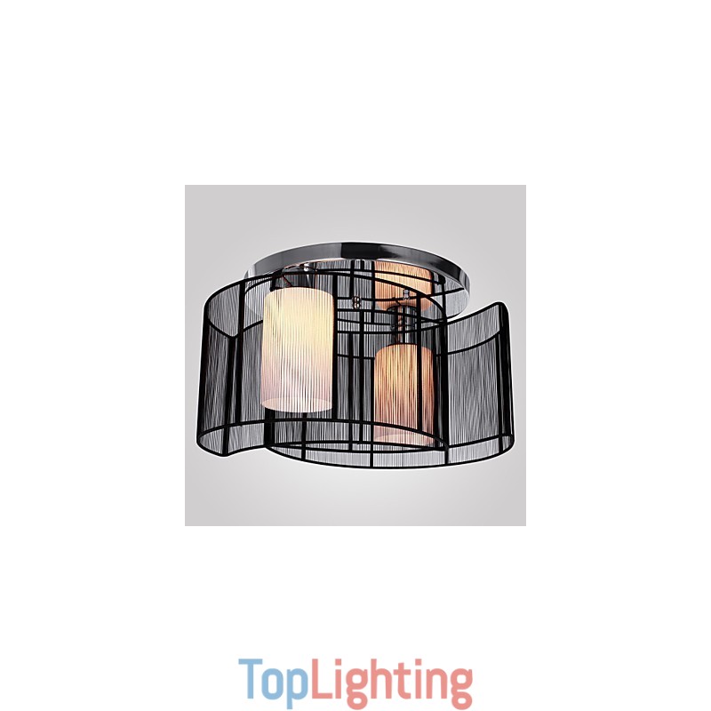 Ceiling Light Modern Design 2 Lights Black