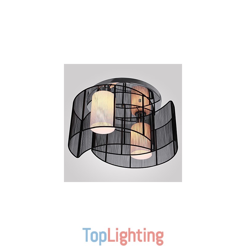 Ceiling Light Modern Design 2 Lights Black