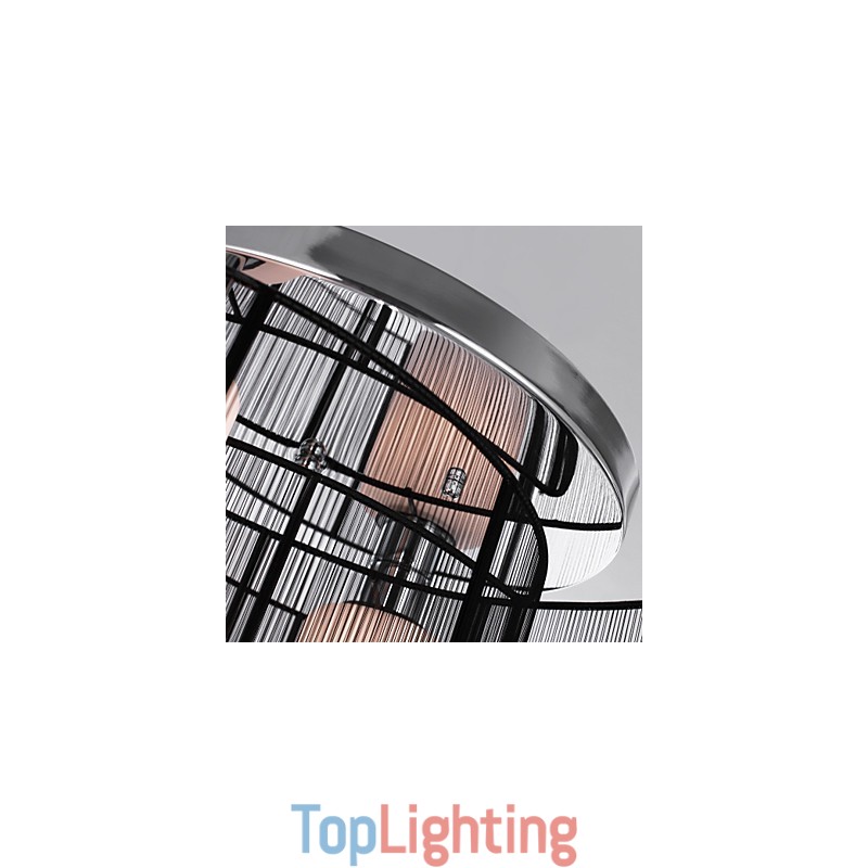 Ceiling Light Modern Design 2 Lights Black
