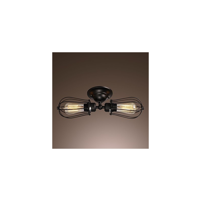 2 Light Golden Wall Light in Antique Style