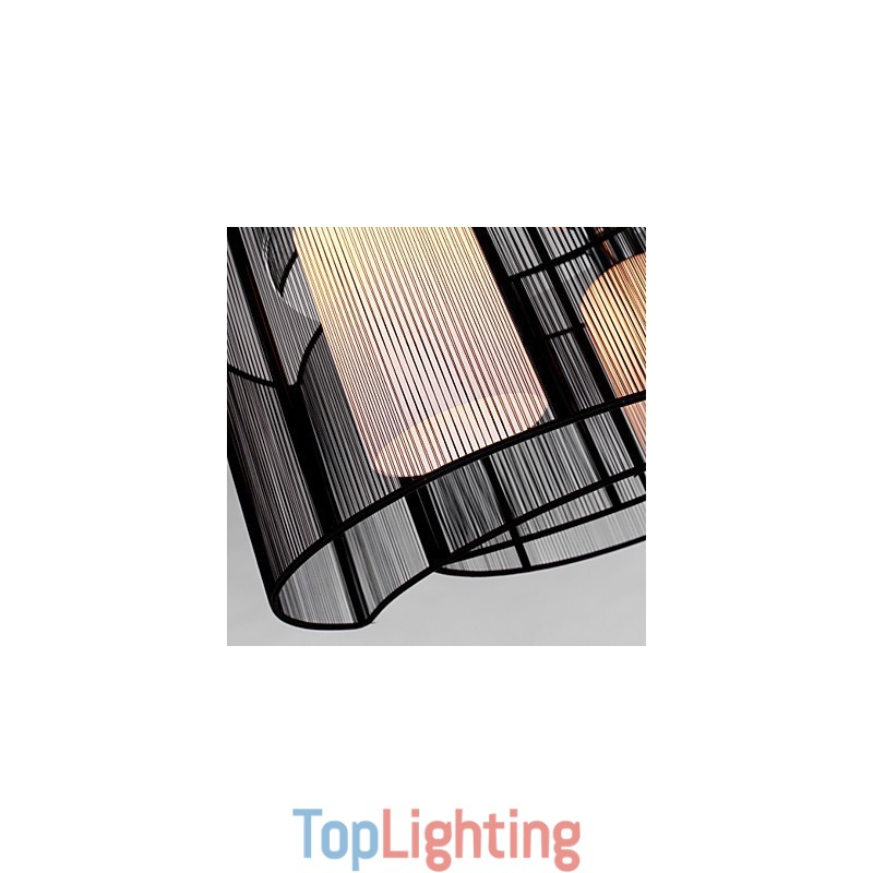Ceiling Light Modern Design 2 Lights Black
