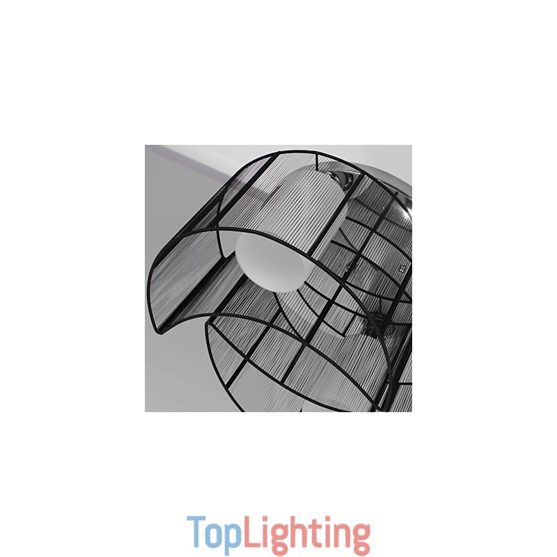 Ceiling Light Modern Design 2 Lights Black