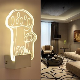 Acrylic Wall Lamp PVC Lamp Light Modern Contemporary Metal