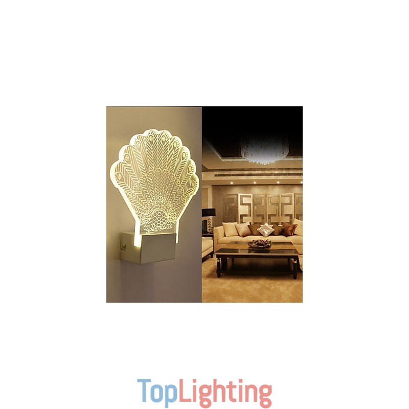 Acrylic Wall Lamp PVC Lamp Light Modern Contemporary Metal