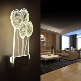 Acrylic Wall Lamp PVC Lamp Light Modern Contemporary Metal