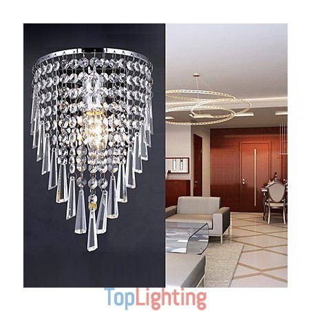 Classy Crystal Wall Light with 1 Light Classy Crystal Wall Light with 1 Light