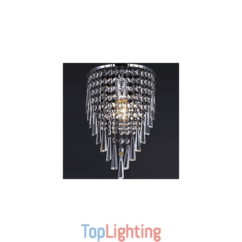 Classy Crystal Wall Light with 1 Light