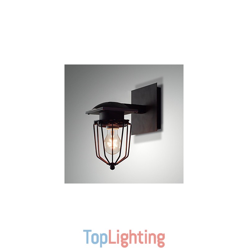 Retro Wrought Wall Lamps Single Head Antique Wall Lamp Reminisced Lamp Loft American Iron Vintage Small Cages Wall Lamp