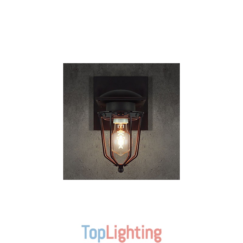 Retro Wrought Wall Lamps Single Head Antique Wall Lamp Reminisced Lamp Loft American Iron Vintage Small Cages Wall Lamp