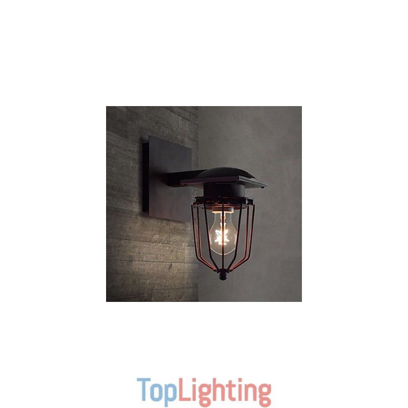 Retro Wrought Wall Lamps Single Head Antique Wall Lamp Reminisced Lamp Loft American Iron Vintage Small Cages Wall Lamp