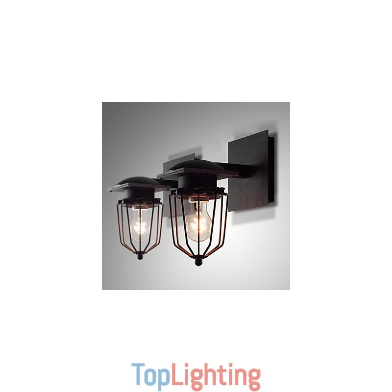 Retro Wrought Wall Lamps Single Head Antique Wall Lamp Reminisced Lamp Loft American Iron Vintage Small Cages Wall Lamp