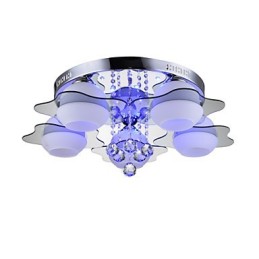 Remoter Control 5 Lights with Blue Redss Modern Ceiling Light Flush Mount