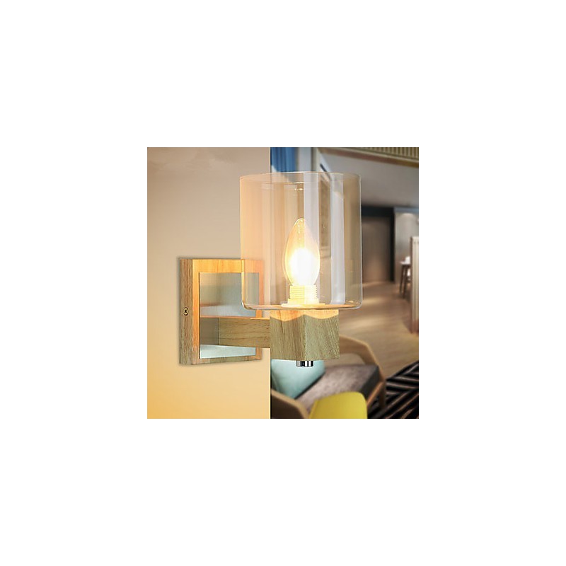 Wall Sconces Mini Style Traditional Classic Wood Bamboo
