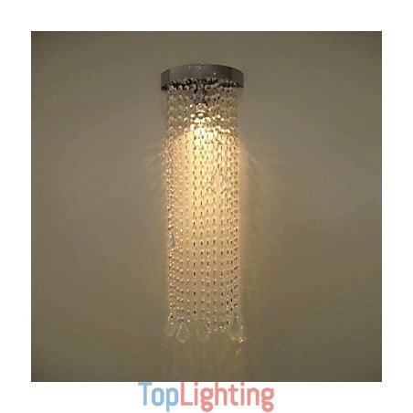 50W MR16 Chrome Finish Wall Light with Crystal Chains 50W MR16 Chrome Finish Wall Light with Crystal Chains