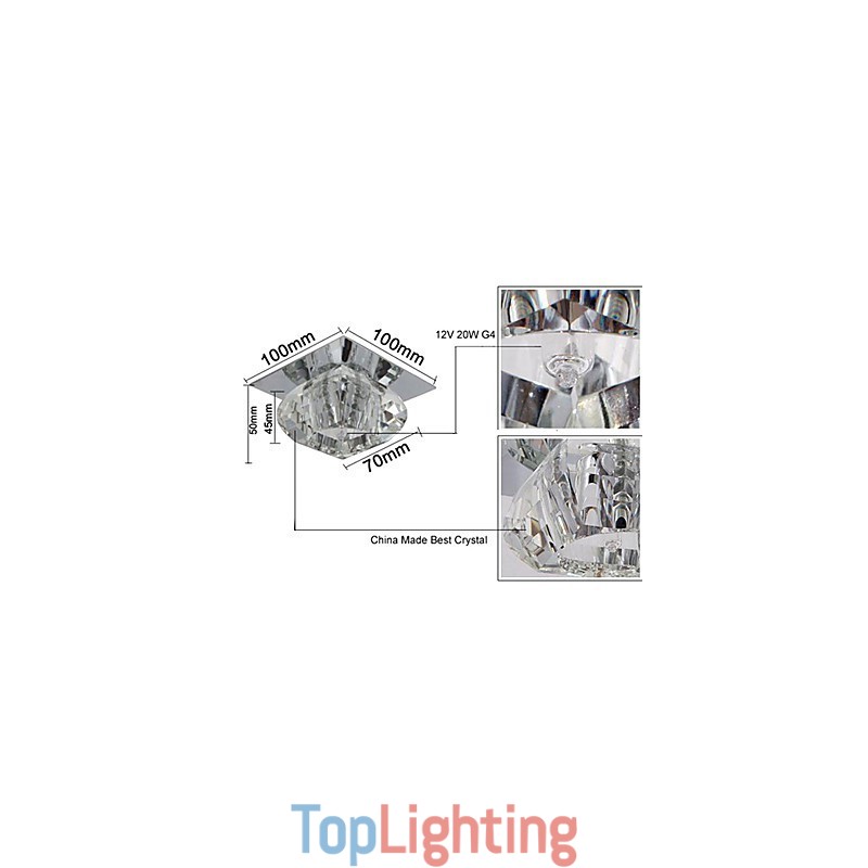 Modern Contemporary Crystal Mini Style Flush Mount