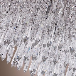 Modern Contemporary Crystal Chrome Flush Mount