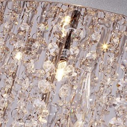 Modern Contemporary Crystal Chrome Flush Mount