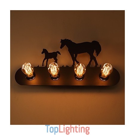 American Village Pastoral LOFT Style Bedroom Aisle Iron Retro Wild Horse Wall Lamps Free Shipping American Village Pastoral LOFT Style Bedroom Aisle Iron Retro Wild Horse Wall Lamps Free Shipping