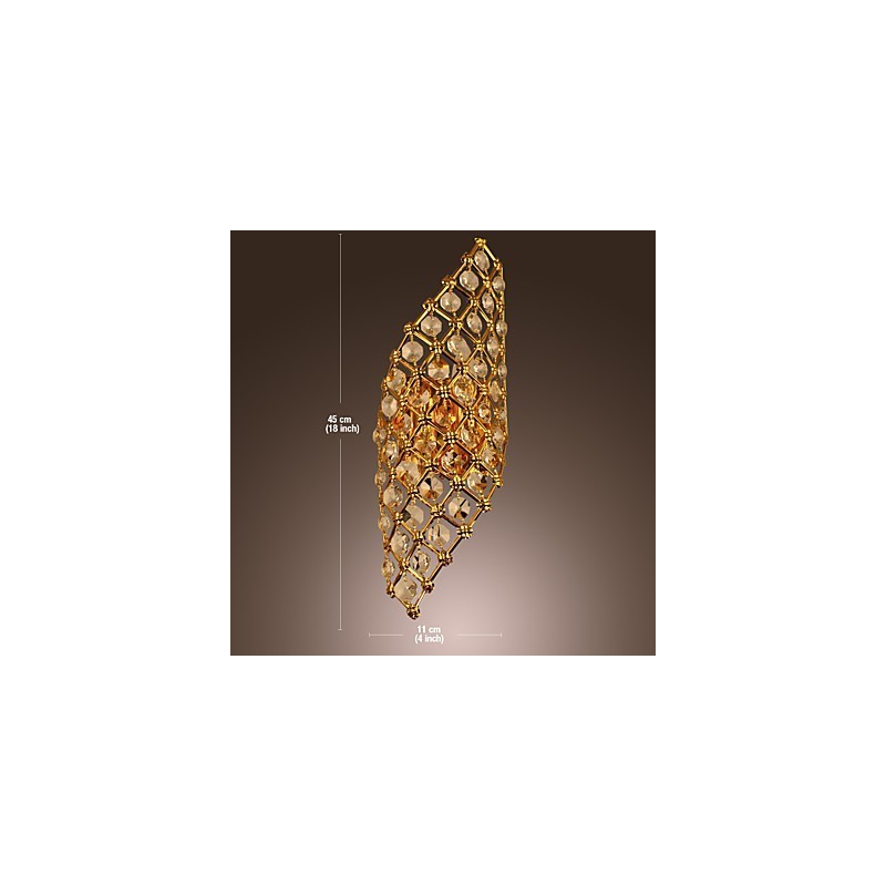 Artistic Crystal Wall Light with 2 Lights