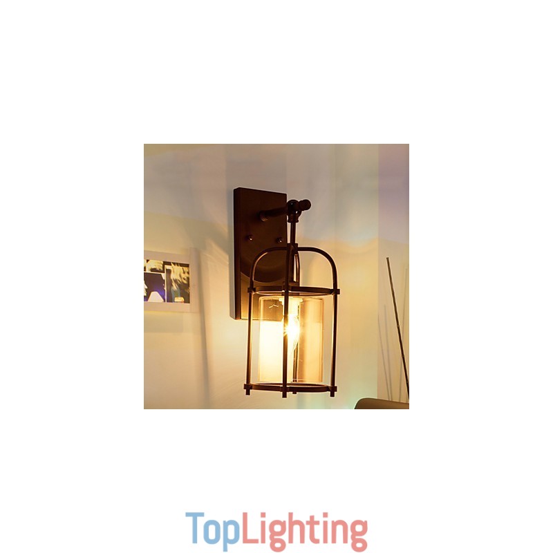 Creative Industrial Look Lamps North America Style Wall Lamps with Edison Flute Bulb Inside Bar Decoration Lights