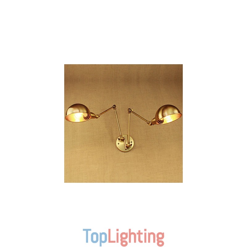 The New Bronze Nostalgic Modern Rural Countryside Aisle Living Room Warm Light Headed Long Arm Of Iron Wall
