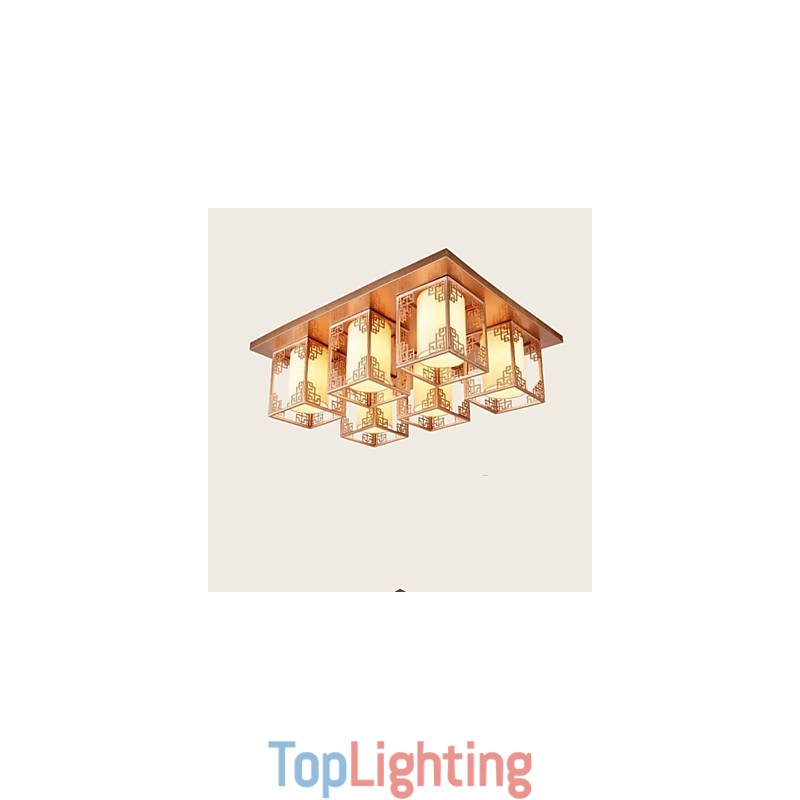 A Chinese Style Lamps Iron Ceiling Lighting Atmosphere