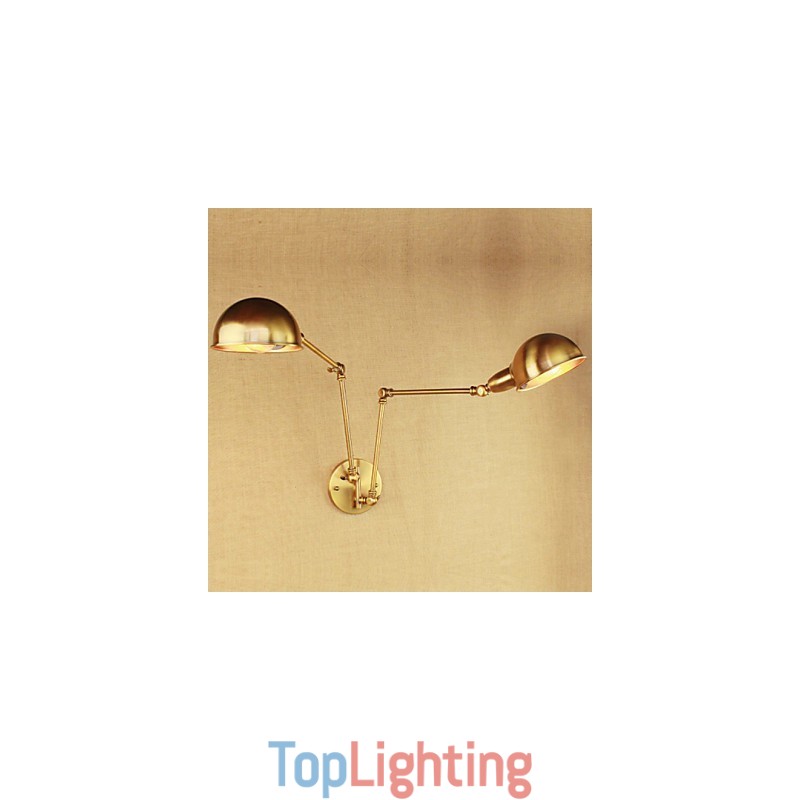 The New Bronze Nostalgic Modern Rural Countryside Aisle Living Room Warm Light Headed Long Arm Of Iron Wall