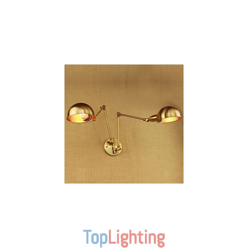 The New Bronze Nostalgic Modern Rural Countryside Aisle Living Room Warm Light Headed Long Arm Of Iron Wall
