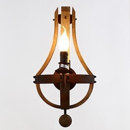 Mini Style Wall Sconces Rustic Lodge Wood Bamboo