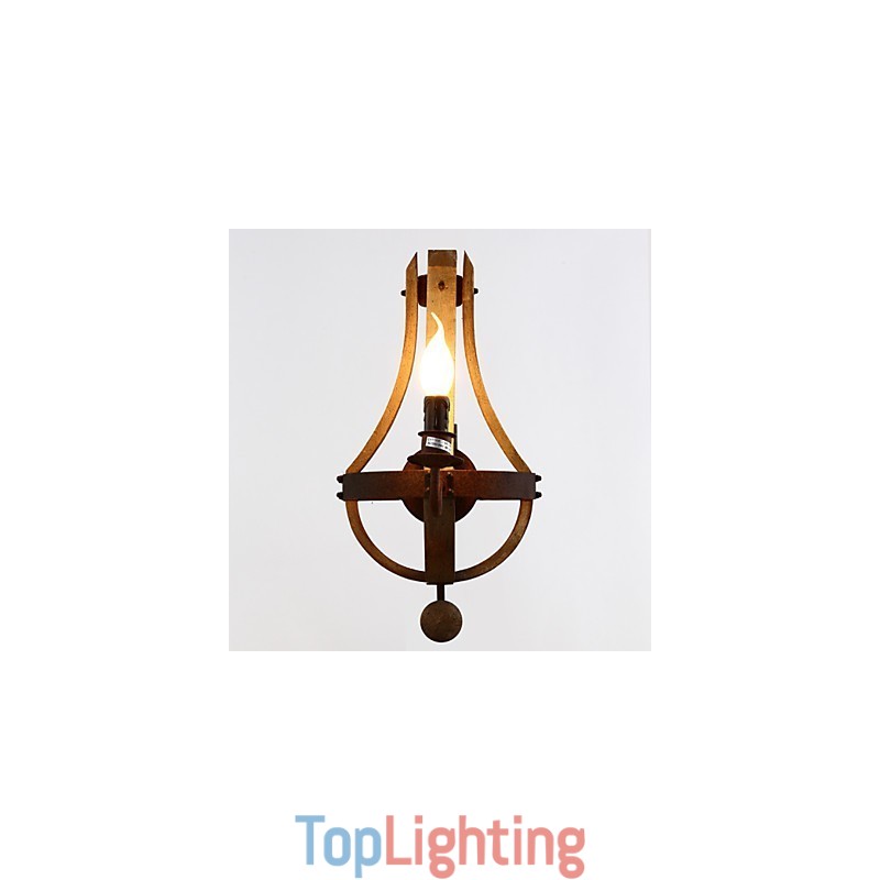 Mini Style Wall Sconces Rustic Lodge Wood Bamboo