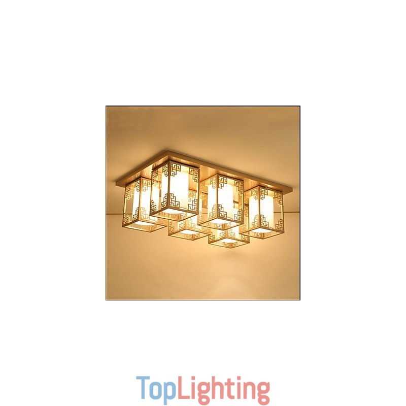 A Chinese Style Lamps Iron Ceiling Lighting Atmosphere