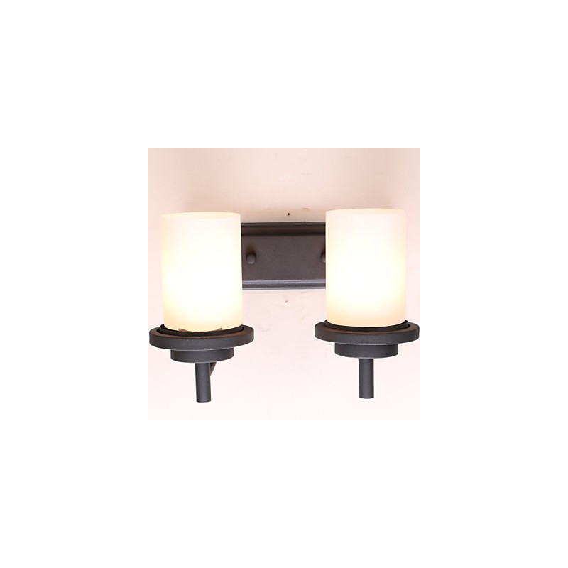 2*Retro Iron Classic Style Wall light in Painting Processing with Frosted glass