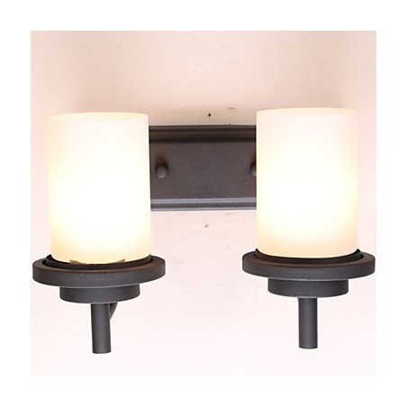 2*Retro Iron Classic Style Wall light in Painting Processing with Frosted glass