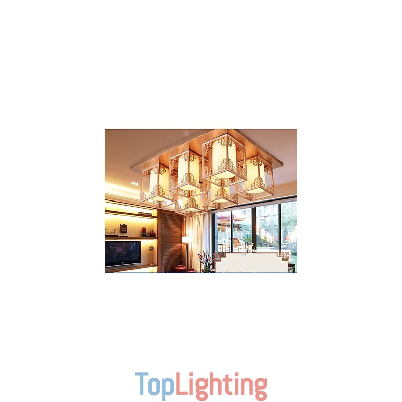 A Chinese Style Lamps Iron Ceiling Lighting Atmosphere