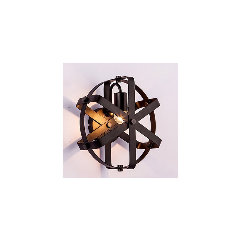 New Vintage Style Industrial Round Wall Sconce balcony Loft Entry Hallway Bedroom Wall Lamp