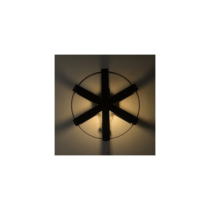 New Vintage Style Industrial Round Wall Sconce balcony Loft Entry Hallway Bedroom Wall Lamp