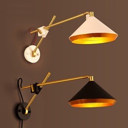 Rural Industrial Wind Restoring Ancient Ways Wrought Iron Rocker Arm Folded Wall Lamp Lights