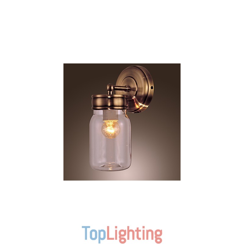Rustic Wall Light In Bottle Shape