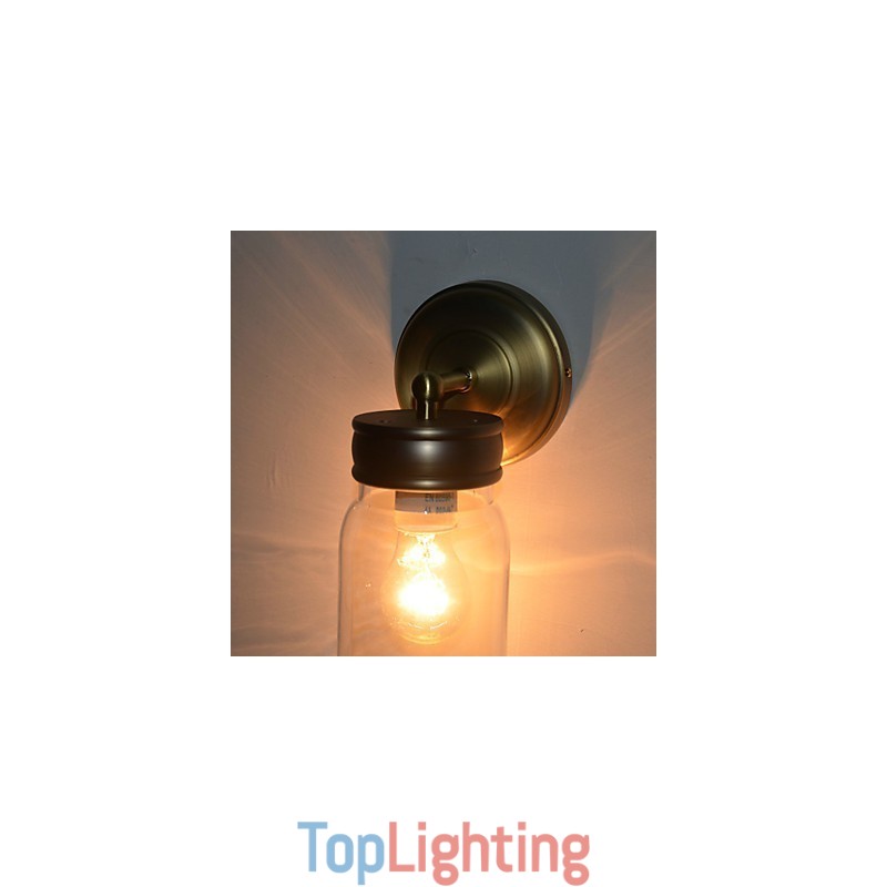 Rustic Wall Light In Bottle Shape
