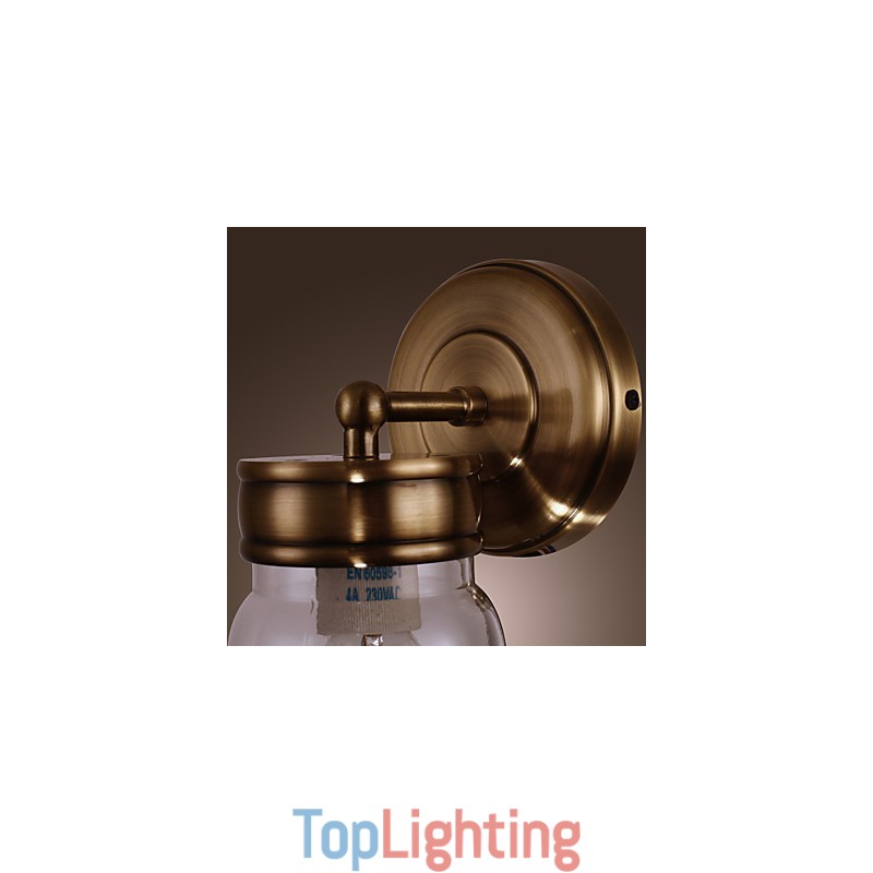 Rustic Wall Light In Bottle Shape