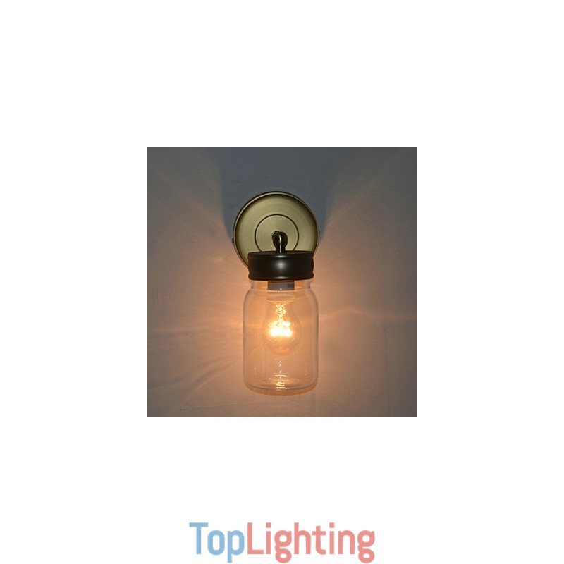 Rustic Wall Light In Bottle Shape