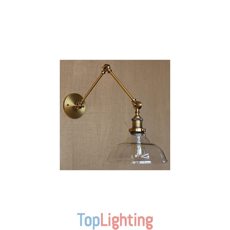 The LOFT Style Designer Lamp Modern Glass Bronze Cafe Decorative Wall Lamp