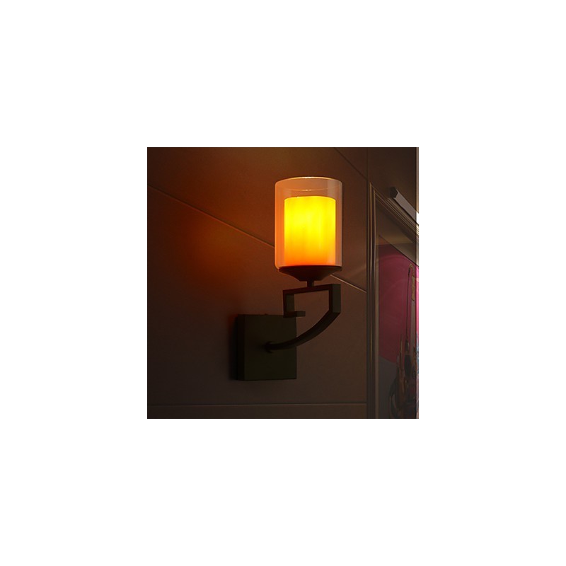 Retro Glass Simple Single Head Wall Lamp Light Wall Sconces Crystal Modern Contemporary Metal