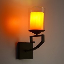 Retro Glass Simple Single Head Wall Lamp Light Wall Sconces Crystal Modern Contemporary Metal