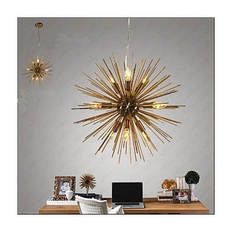 Retro Imitation Copper Creative line 10 Lights Chandelier Retro Imitation Copper Creative line 10 Lights Chandelier
