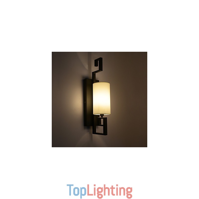 Modern American Style Antique Lamp Living Room Bedroom Hotel Rooms White Cloth Wall Lamp