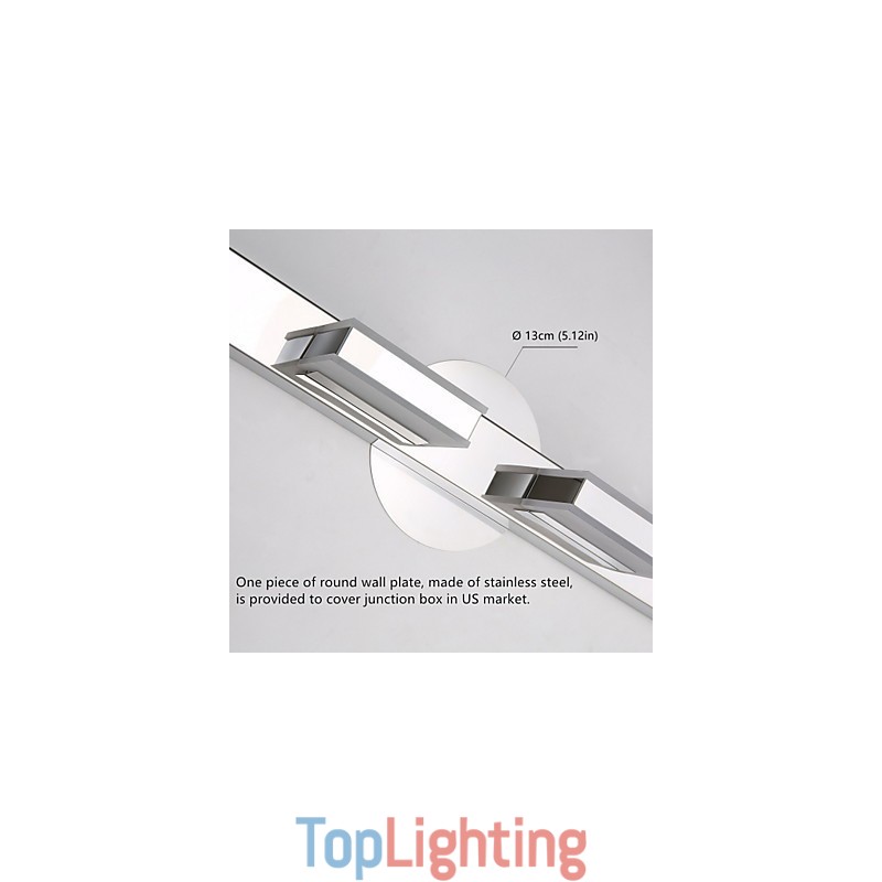 Square Mirror Lamp Stainless Steel And Acrylic