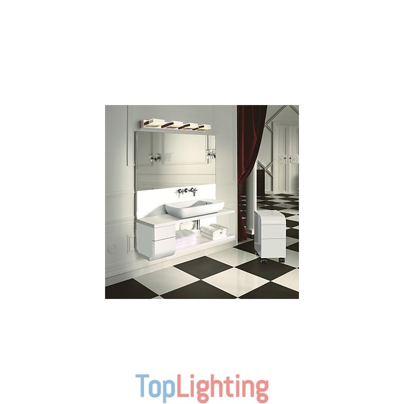 Square Mirror Lamp Stainless Steel And Acrylic